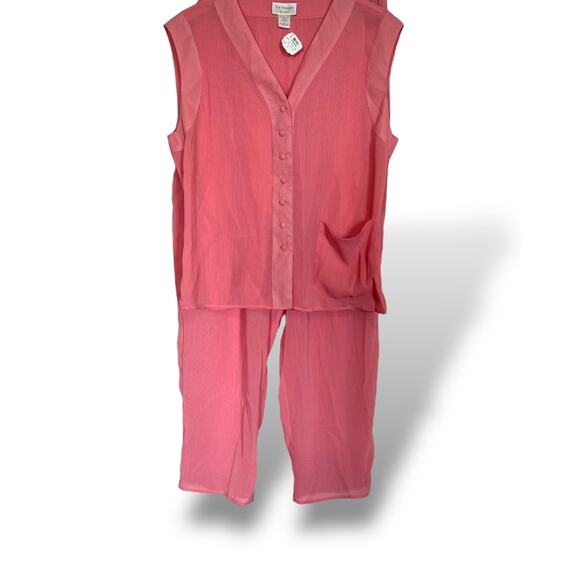 Vintage Victorias Secret Gold Label Pajama Set Sz Large